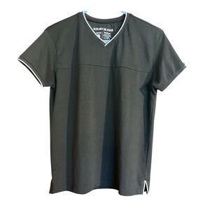 XRAY Jeans White V Neck Polo Shirt Men's Medium Ultimate Stretch